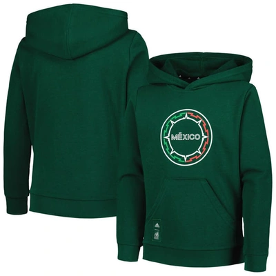 Adidas Originals Kids' Youth Adidas Green Mexico National Team Pullover Hoodie