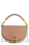Chloé Small Marcie Colorblock Leather Top Handle Bag In Woodrose