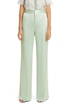 ALICE AND OLIVIA DEANNA STRETCH COTTON SATIN BOOTCUT PANTS