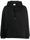 Courrèges Black Cotton Hoodie In Black