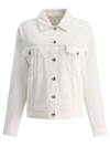 Brunello Cucinelli Bead-embellished Denim Jacket In White