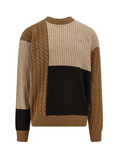 Dickies Lucas Patchwork Sweater In Brown