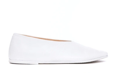 Marsèll Coltellaccio Ballet Flats In Soft Leather In Yellow Cream