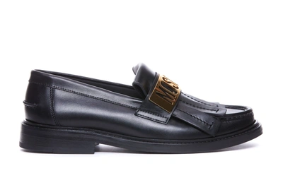 Moschino Flat Shoes In Black