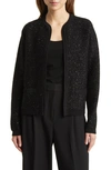 Kobi Halperin Penelope Open-front Sequin Sweater In Black