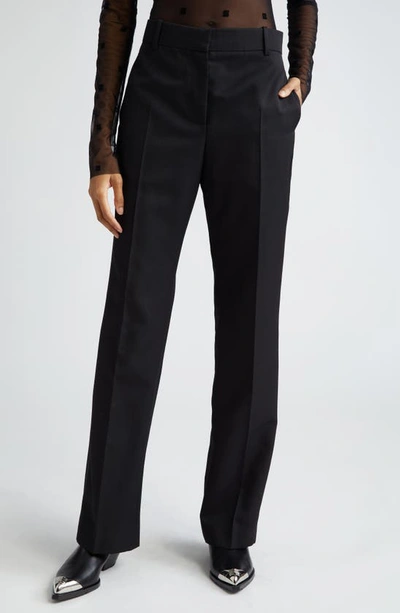 Givenchy Straight-leg Formal Wool Trousers In Black