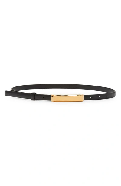 Tom Ford Bar Leather Belt In 1n001 Black