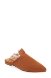 Shekudo Lokossa Frayed Pointed Toe Mule In Burnt Orange