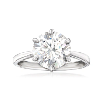 Ross-simons Moissanite Solitare Ring In Sterling Silver In White