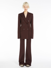 Max Mara Scuba-look Jersey Blazer In Dark Bown