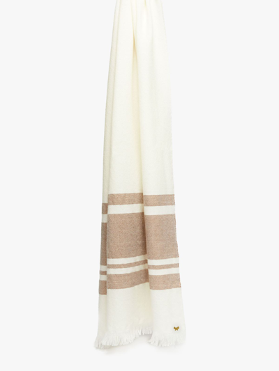 Max Mara Wool Stole In White