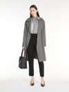 MAX MARA GINGHAM WOOL ROBE COAT