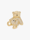 MAX MARA METAL TEDDY BEAR BROOCH