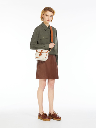 Max Mara Pocket-detail Poplin Shirt In Kaki
