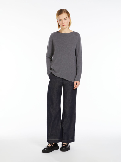Max Mara Wool And Cashmere Sweater In Medium Grey