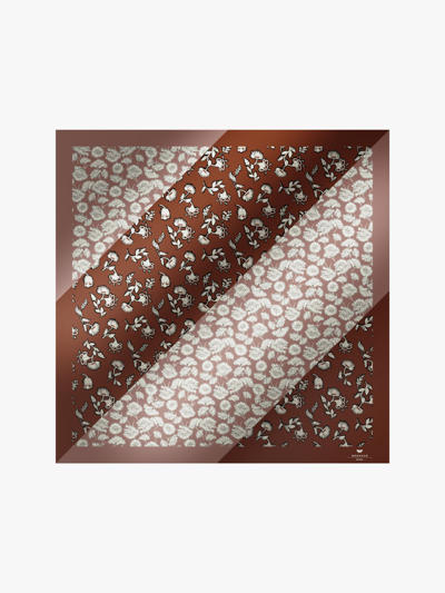 Max Mara Silk Twill Scarf In Tobacco