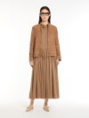 Max Mara Cotton Satin Dress In Caramel