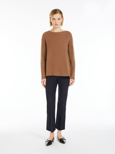 Max Mara Wool And Cashmere Sweater In Caramel