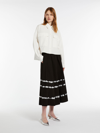 Max Mara Cotton Tie-dye Skirt In Black