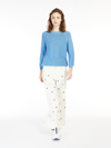 Max Mara Relaxed-fit Cotton Sweater In Sky Blue