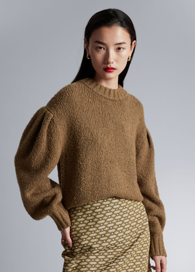 Other Stories Oversized Knit Sweater In Beige