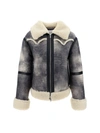 Stand Studio Women's Lessie Faux Shearling Jacket In Grey/natural White