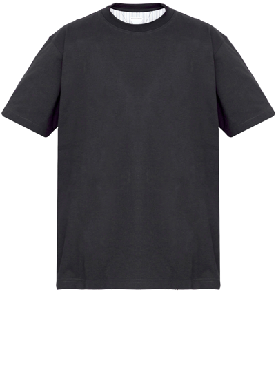 Bottega Veneta T-shirt With Cuff In Blue