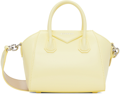 Givenchy Soft Yellow Beige Antigona Toy Leather Top Handle Bag In 759-soft Yellow