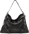 Givenchy Black Large Voyou Boyfriend Bag In 001-black