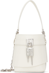 GIVENCHY WHITE MICRO SHARK LOCK BUCKET BAG