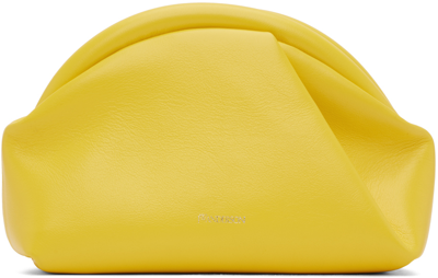Jw Anderson Mini Bumper Leather Clutch Bag In Yellow