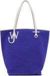 Jw Anderson Blue Tall Anchor Tote In 856 Blue/white