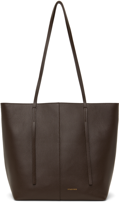 By Malene Birger Brown Abilso Leather Tote In 1m1 Coffee Bean