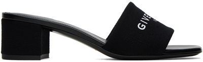 Givenchy Black 4g Heeled Sandals In 001-black