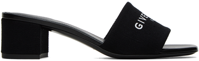 GIVENCHY BLACK 4G HEELED SANDALS