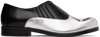 STEFAN COOKE BLACK & SILVER 4 SLASHED LOAFERS