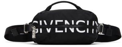 Givenchy Black G-zip Nylon Pouch In Black White