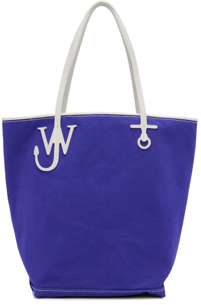 Jw Anderson Tall Anchor Tote - Canvas Tote Bag In Blue