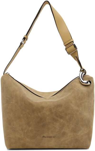 Jw Anderson Taupe Jwa Corner Leather Crossbody Bag In 190 Taupe