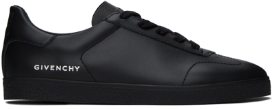 Givenchy Town Leather Trainers In Black