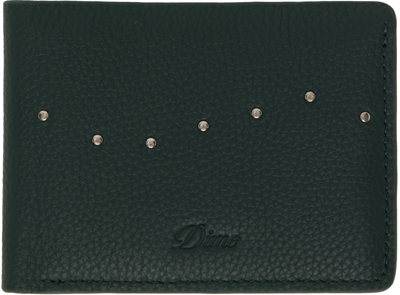 Dime Green Studded Bifold Wallet In Forest