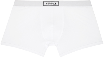 Versace White 90s Boxers In 1w000-optical White