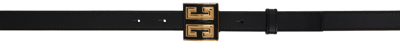 Givenchy Black 4g Belt In 001 Black