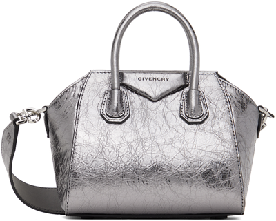 GIVENCHY SILVER ANTIGONA TOY BAG