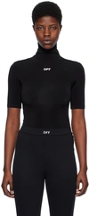 Off-white Off Stamp Second Skin Turtleneck In Black White