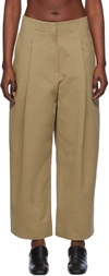 Studio Nicholson Tan Dordoni Trousers In Tan