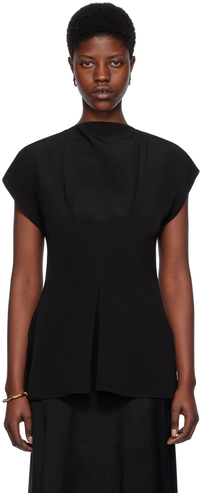 Studio Nicholson Black Paneled Blouse