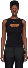 Off-white Layered Sleeveless Top With In Black White