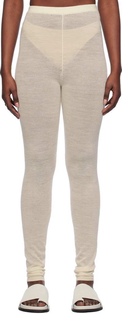 Lauren Manoogian Off-white Super Fine Leggings In Rw01 Raw White