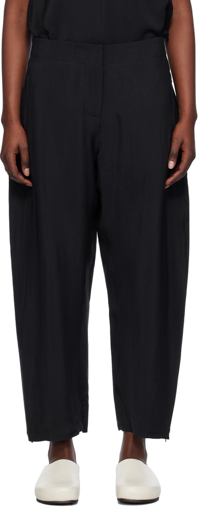 Studio Nicholson Navy Awe Trousers In Darkest Navy